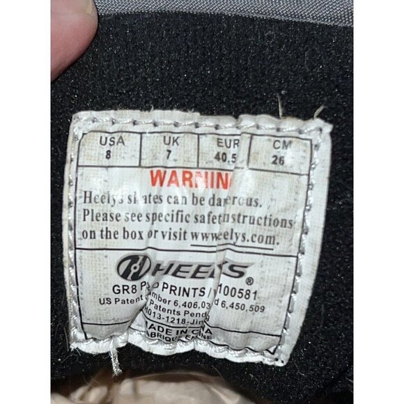 HEELYS Mens Gr8 Pro Prints Skate Sneakers Camo Grey Size 8 - Picture 9 of 9